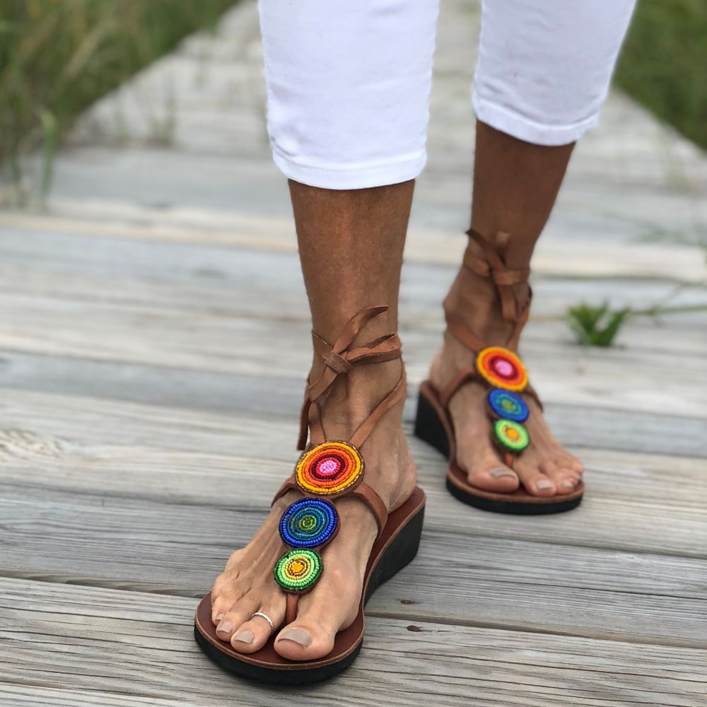 Triple Rainbow Sandals Sandals Women's