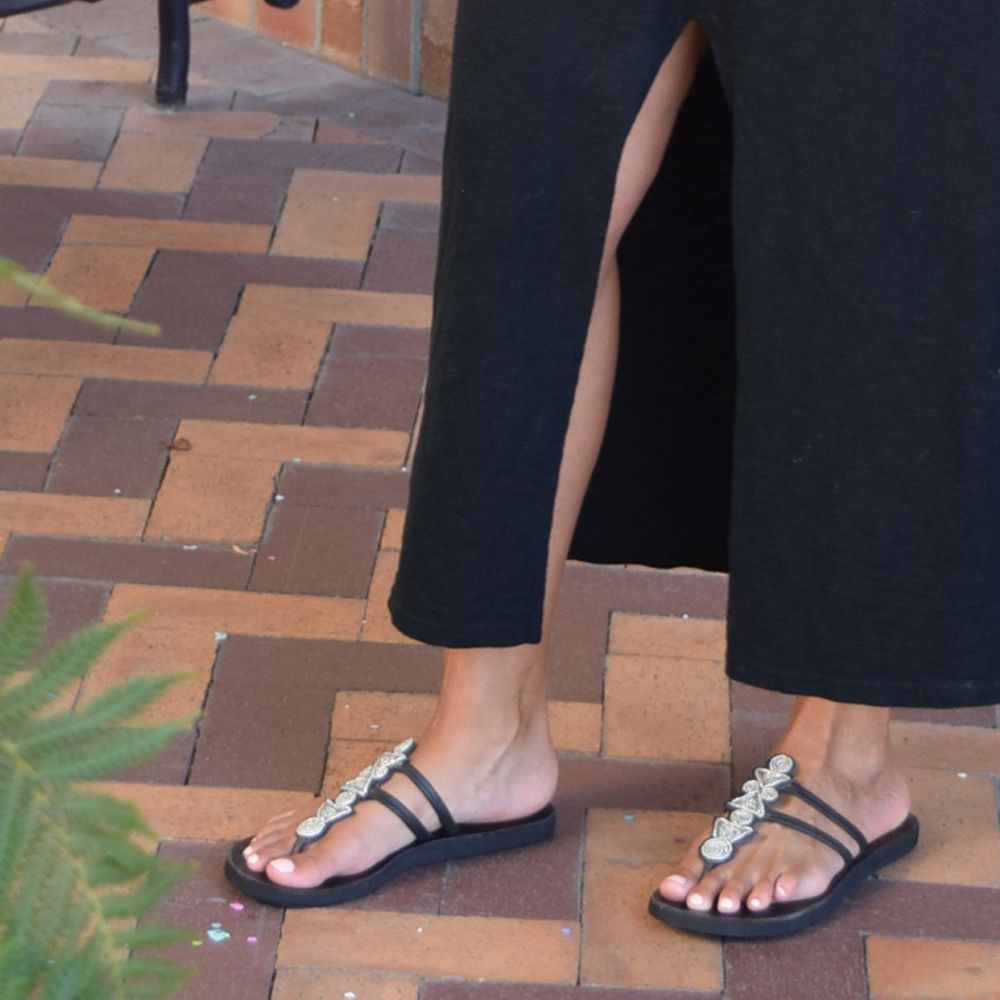 Totem Silver Sandals