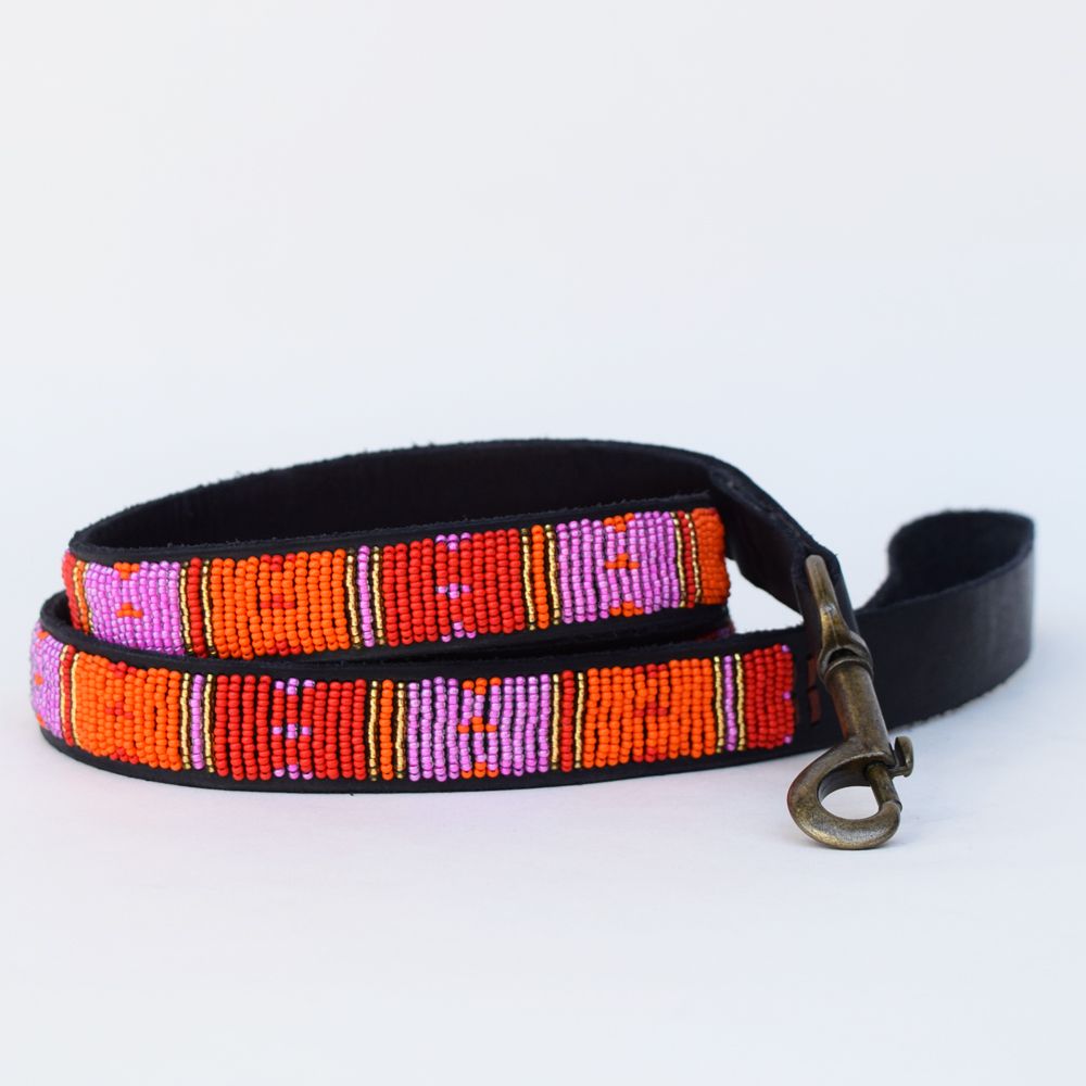 Dotted Panel Pink Dog Collar Dog Collars